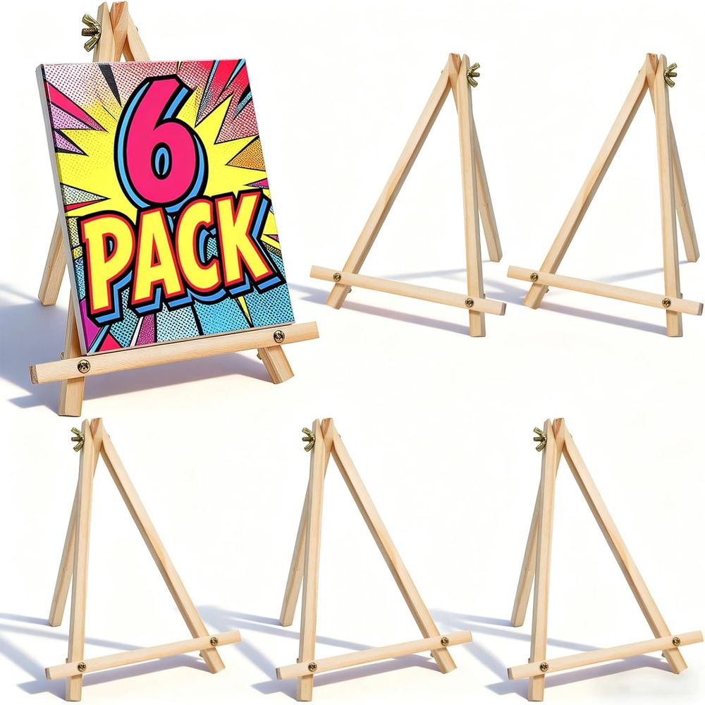 6 Pack 9 Inch Wood Easels, Tab - Kids Art Easel ulasan dan harga