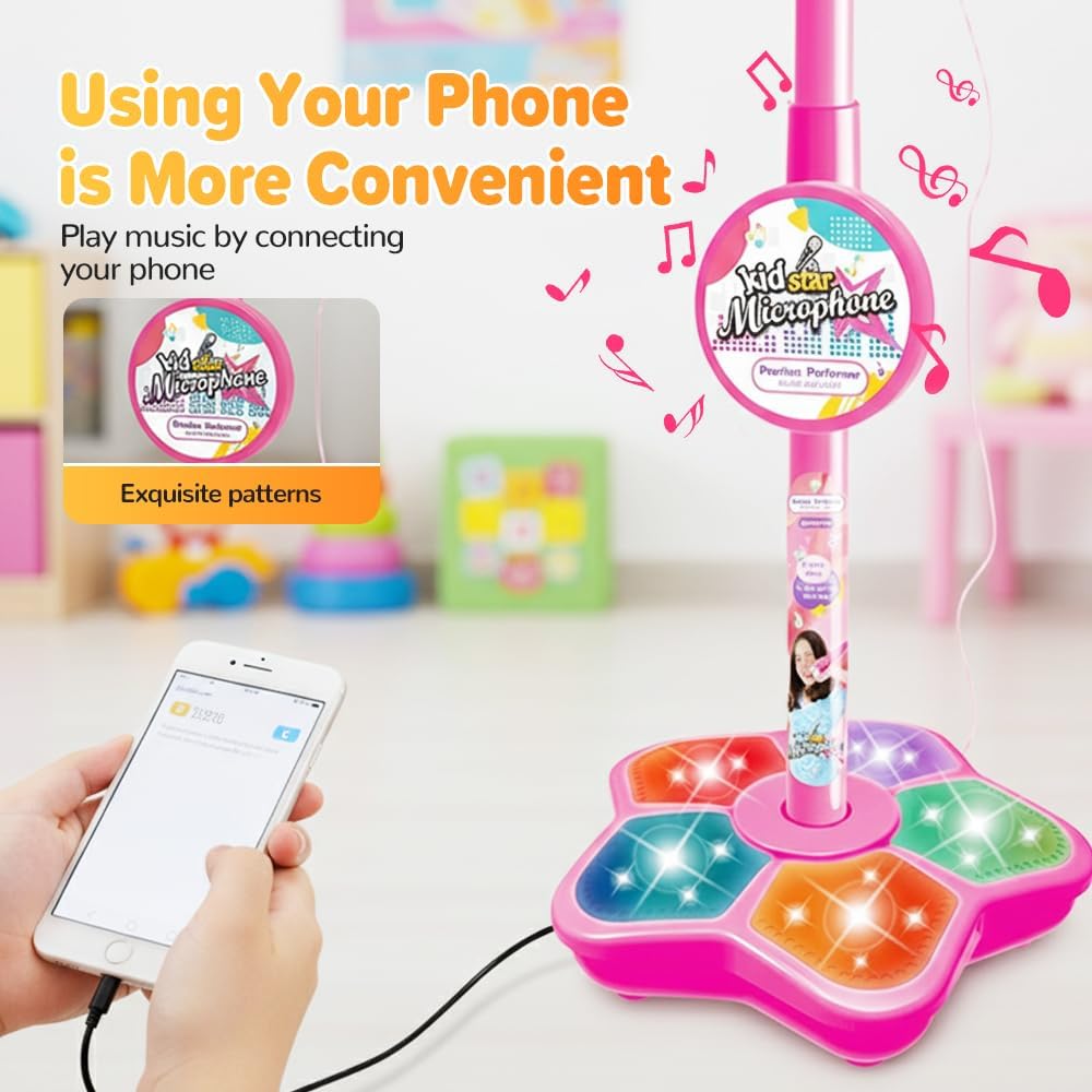 Kids Microphone Stand Toy Port - Kids Microphone Karaoke ulasan dan harga