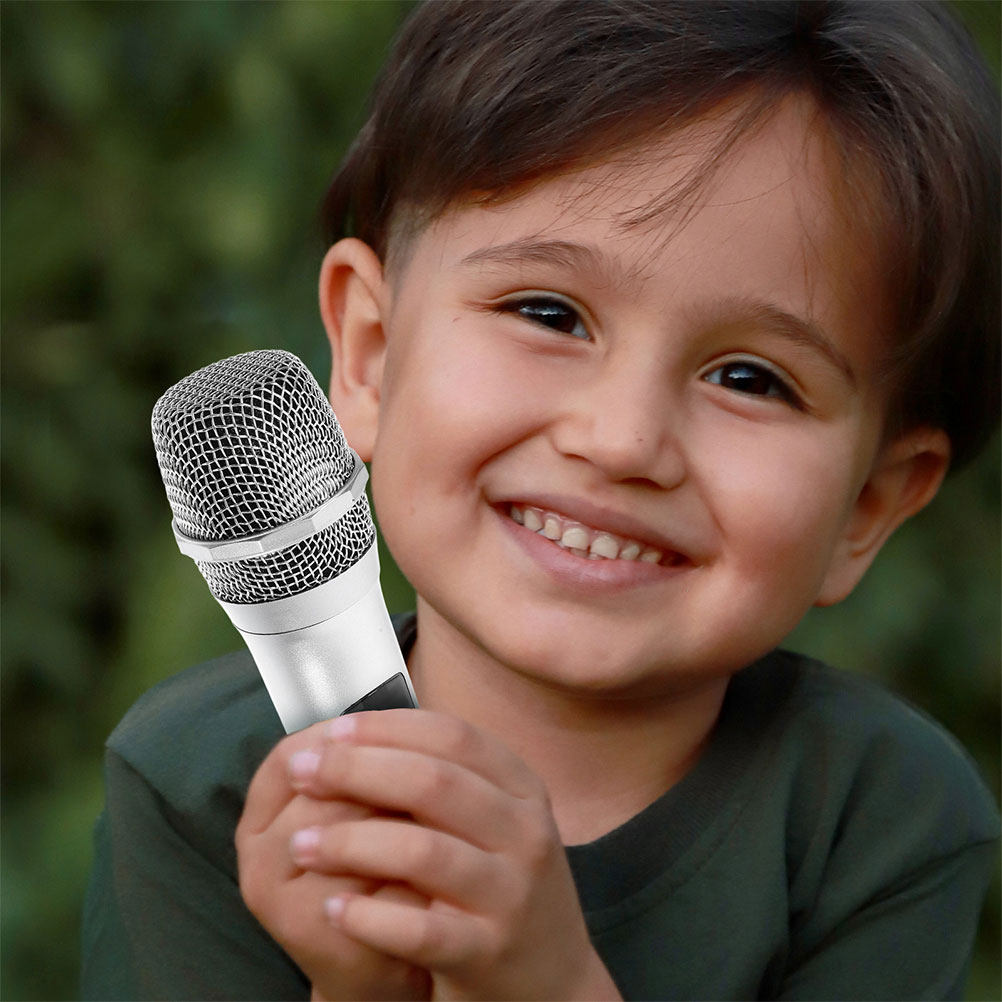 2Pcs Fake Microphone Prop Real - Kids Microphone Karaoke ulasan dan harga