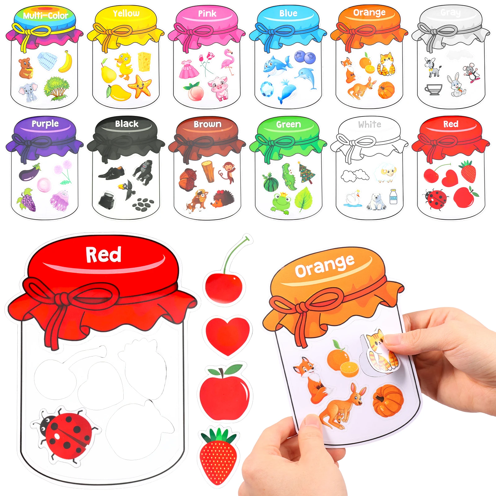 12/10Pcs Color Sorting Fridge  - Kids Toys 2 Year Old ulasan dan harga