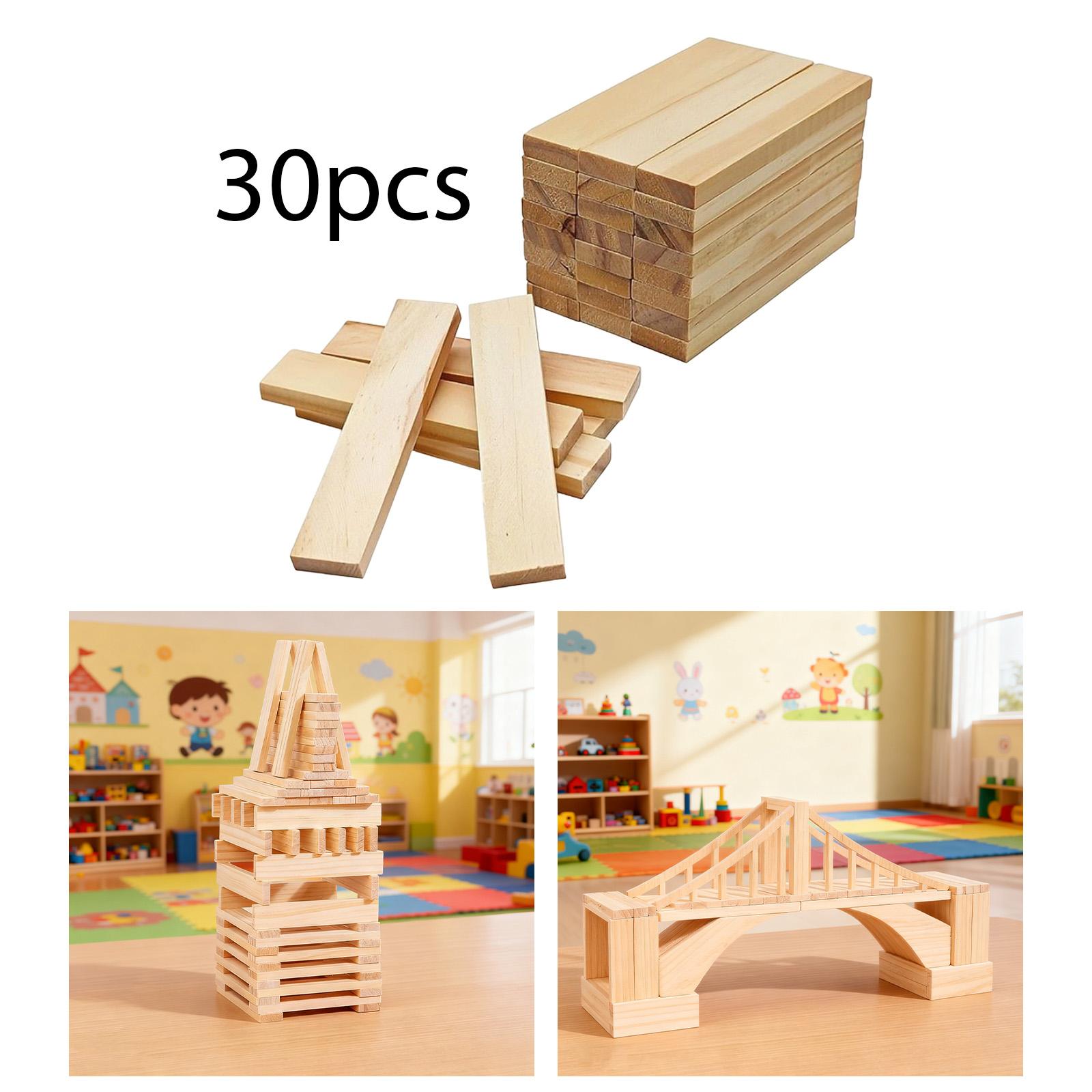 Wooden Blocks for Crafts Compa - Wooden Blocks Stacking ulasan dan harga