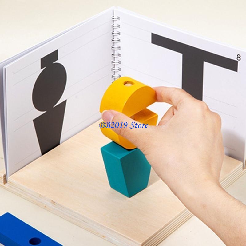 Q0KB Wooden Puzzle Baby Stacki - Wooden Blocks Stacking ulasan dan harga
