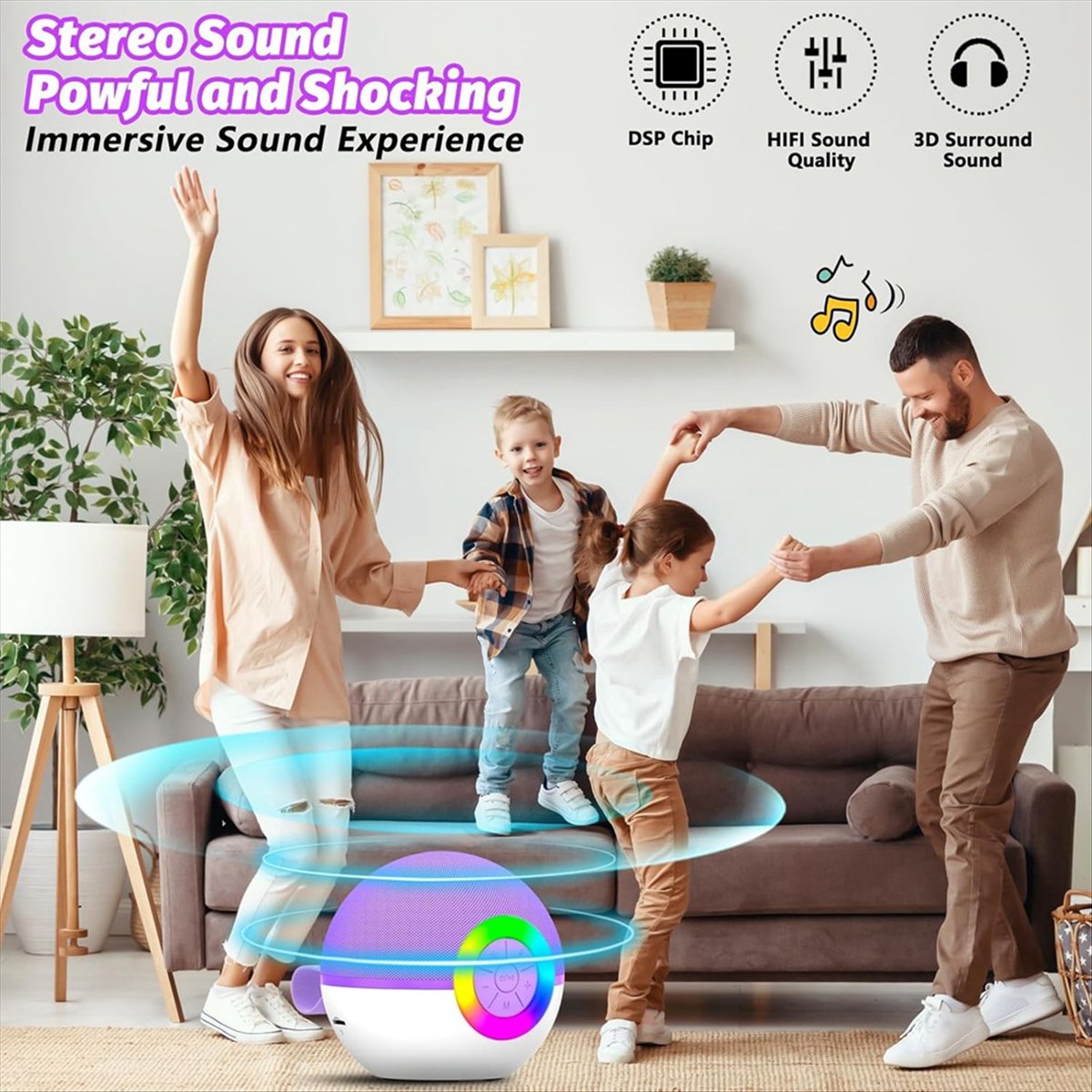 DTC5 Mini Karaoke Machine with - Kids Microphone Karaoke ulasan dan harga