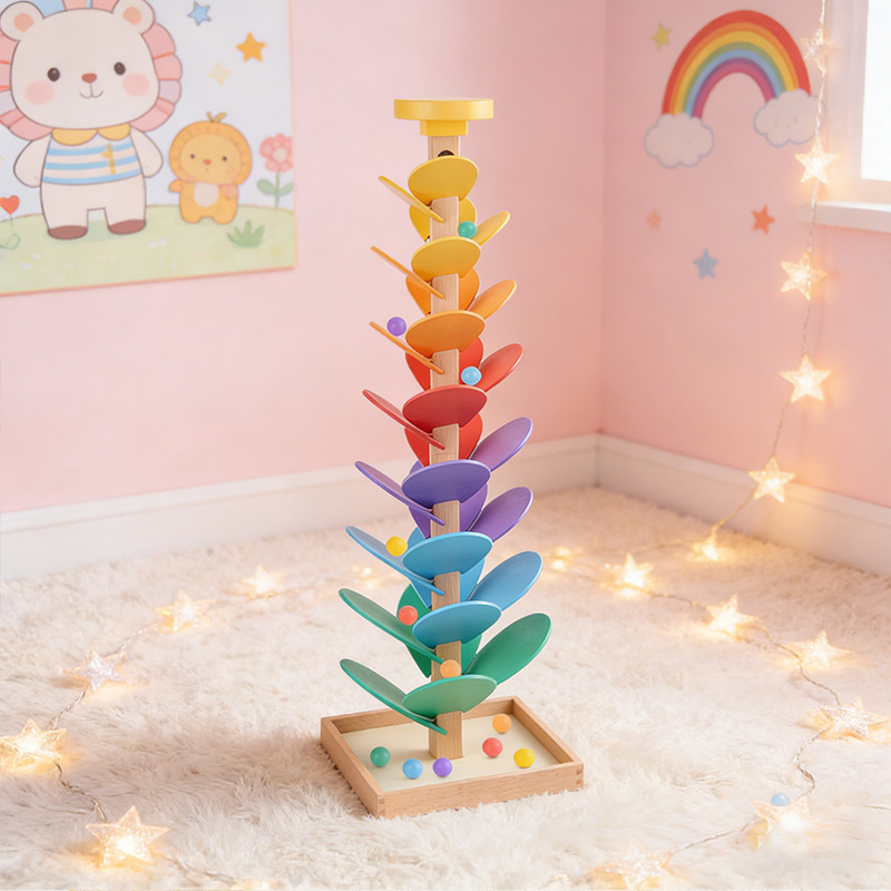 Rainbow Music Tree Stacking Pe - Wooden Blocks Stacking ulasan dan harga