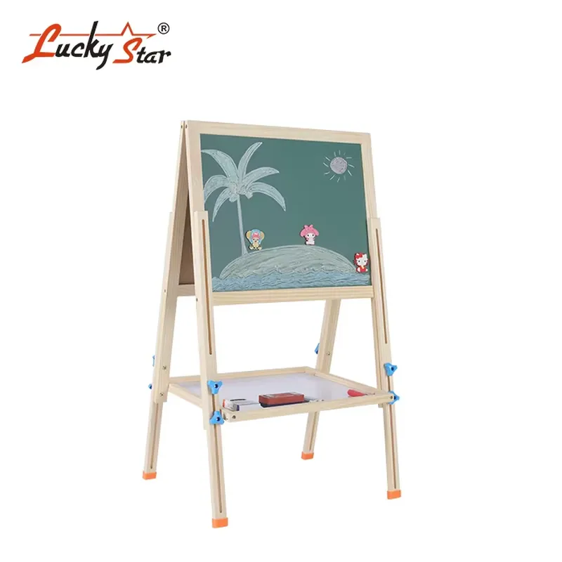 Folding Double Sided Adjustabl - Kids Art Easel ulasan dan harga