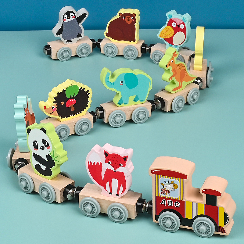 Magnetic Wooden Small Train To - Wooden Blocks Stacking ulasan dan harga