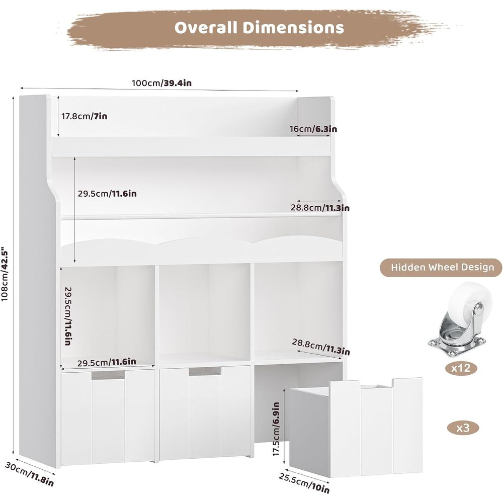 Kids Toy Storage Organizer wit - Kids Toys Kids Toys ulasan dan harga