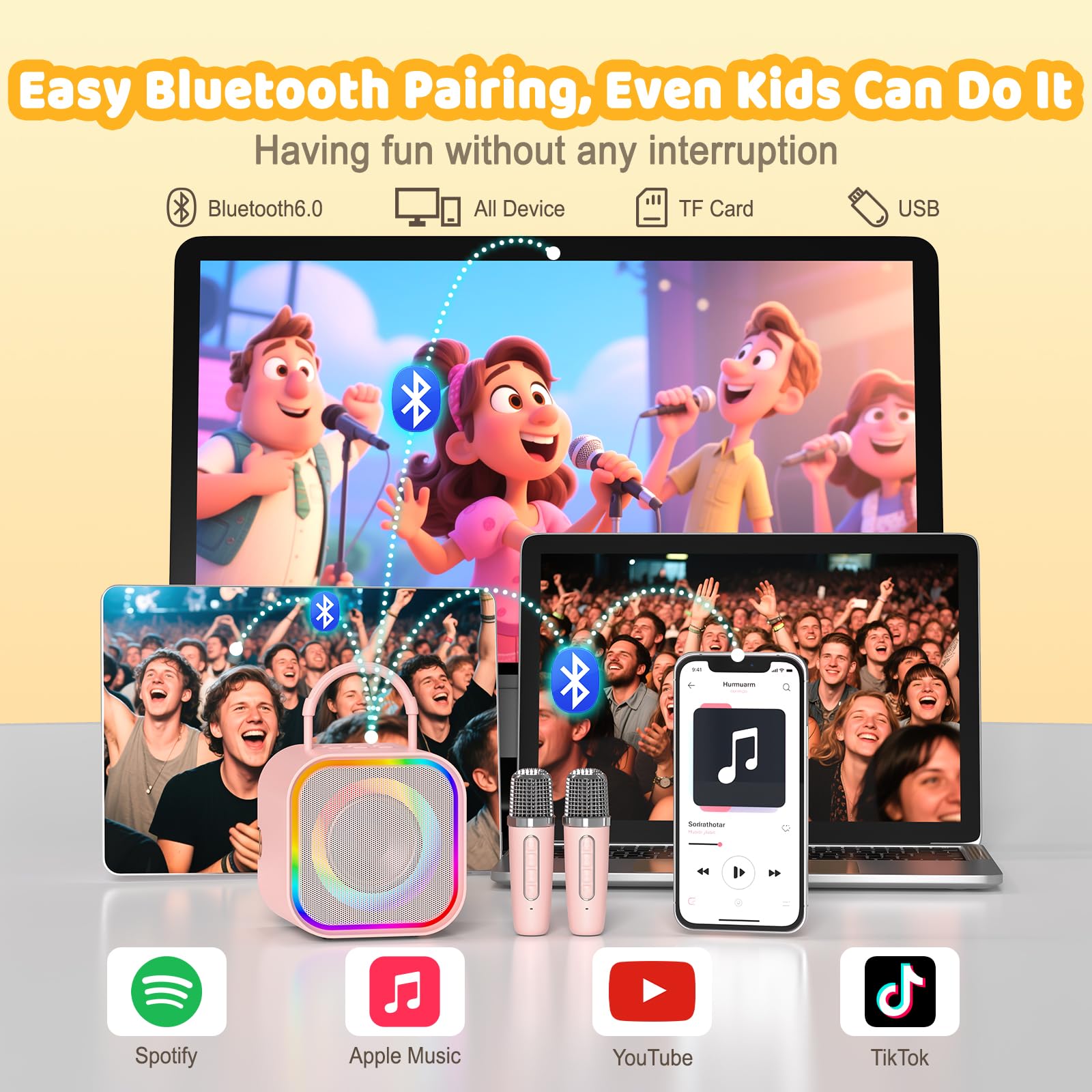 Haomuren Mini Karaoke Machine  - Kids Microphone Karaoke ulasan dan harga