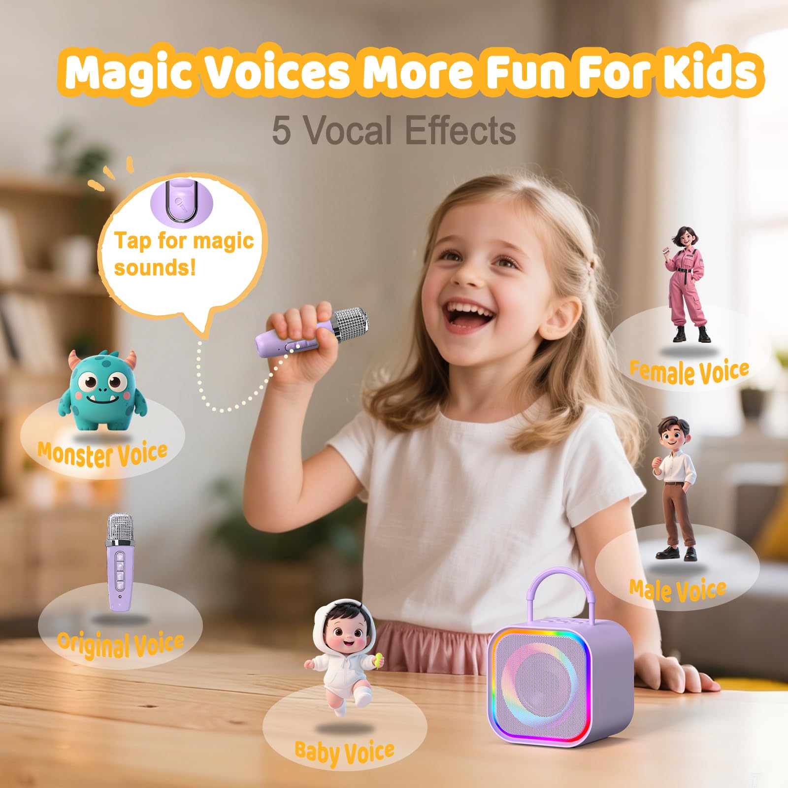 Haomuren Mini Karaoke Machine  - Kids Microphone Karaoke ulasan dan harga